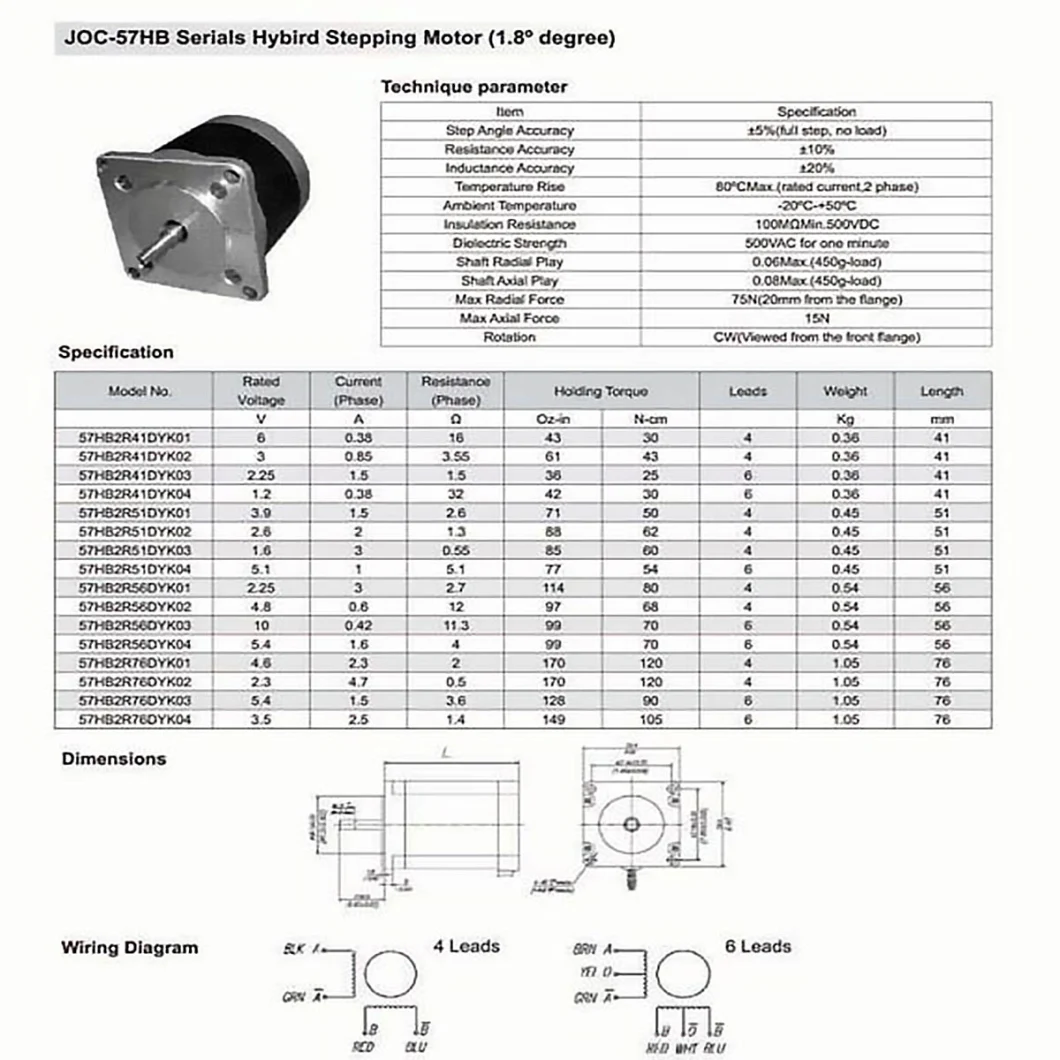 Stepper Motor NEMA17 6000rpm Brushless 24V 60W BLDC Stepping Motor